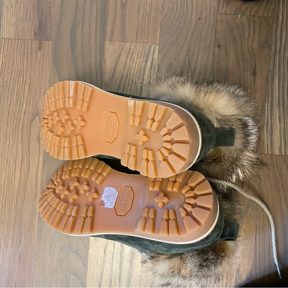 Suede real fur hiking boots - Picture 2 of 3